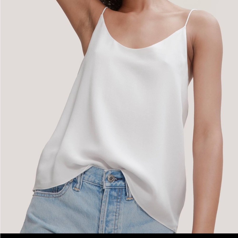 Everlane Silk Camisole Top Cream Light Lining Romantic Women Size 2